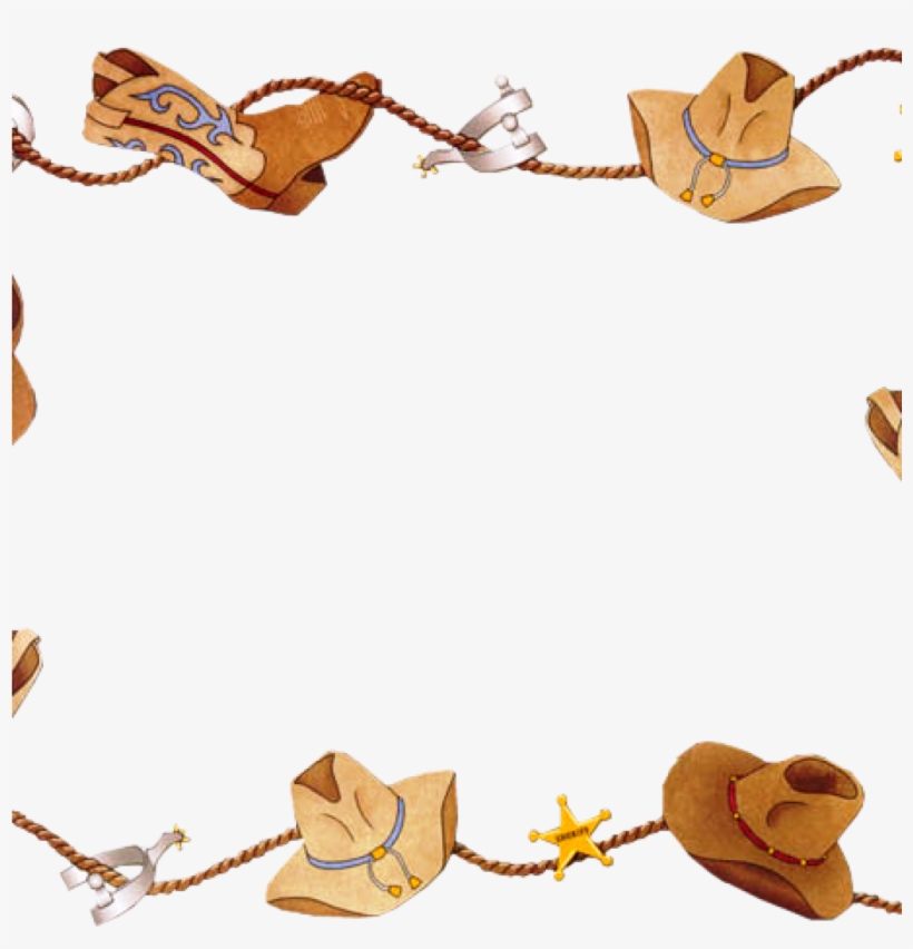 Free Western Clip Art Borders Western Clip Art Printable - Free Cowboy Border Png, transparent png #7619348