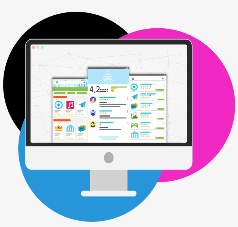 Computer Monitor Illustration - Circle, transparent png #7619422