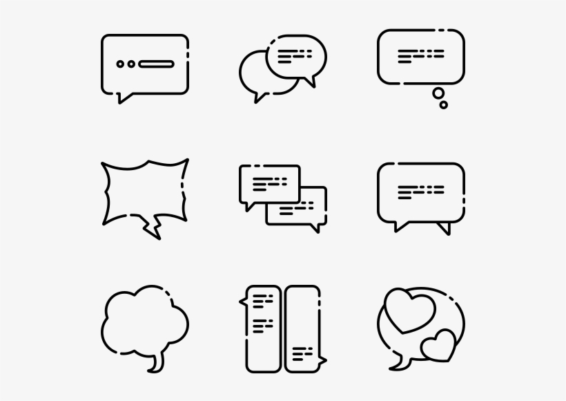 Speech Bubbles - Icon, transparent png #7619464