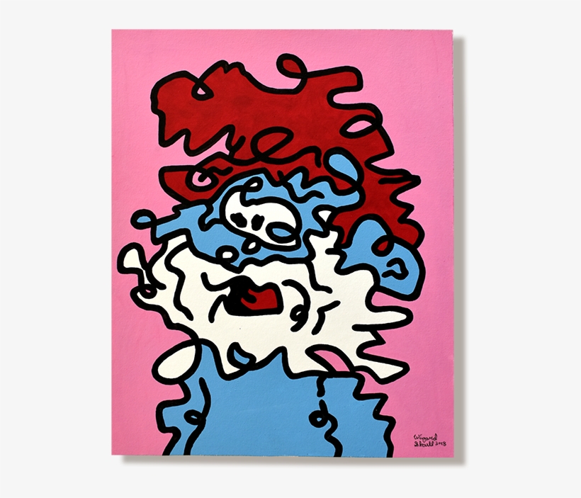 'wiggly Smurf' By Wizard Skull Moosey Art, transparent png #7619684