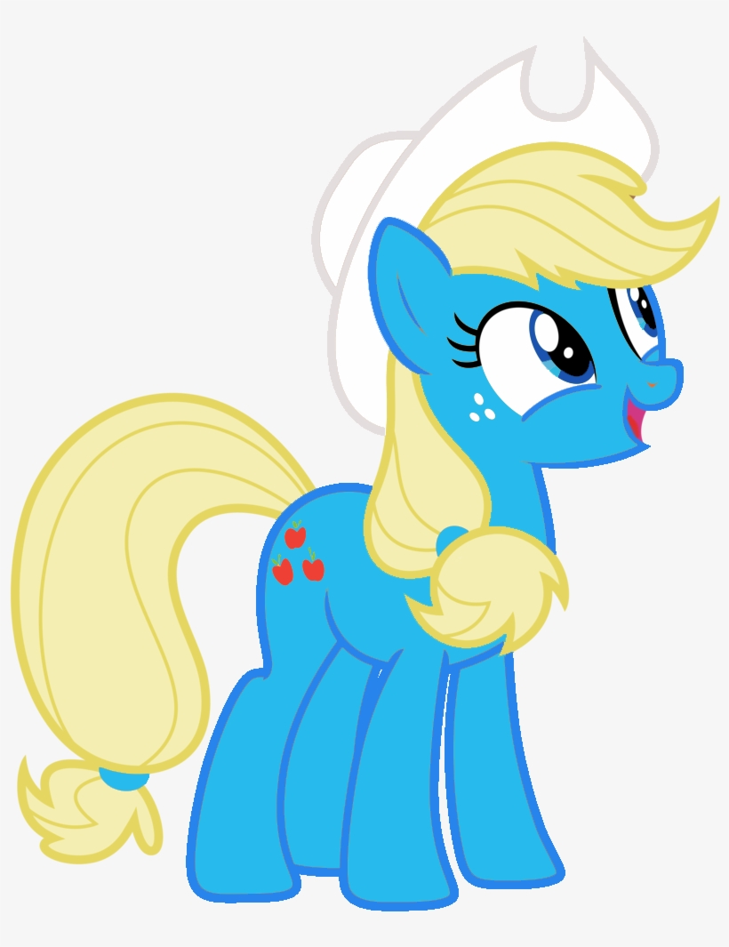 Colored, Color Edit, Cowboy Hat, Earth Pony, Edit, - Smurf Vs My Little Pony, transparent png #7620133