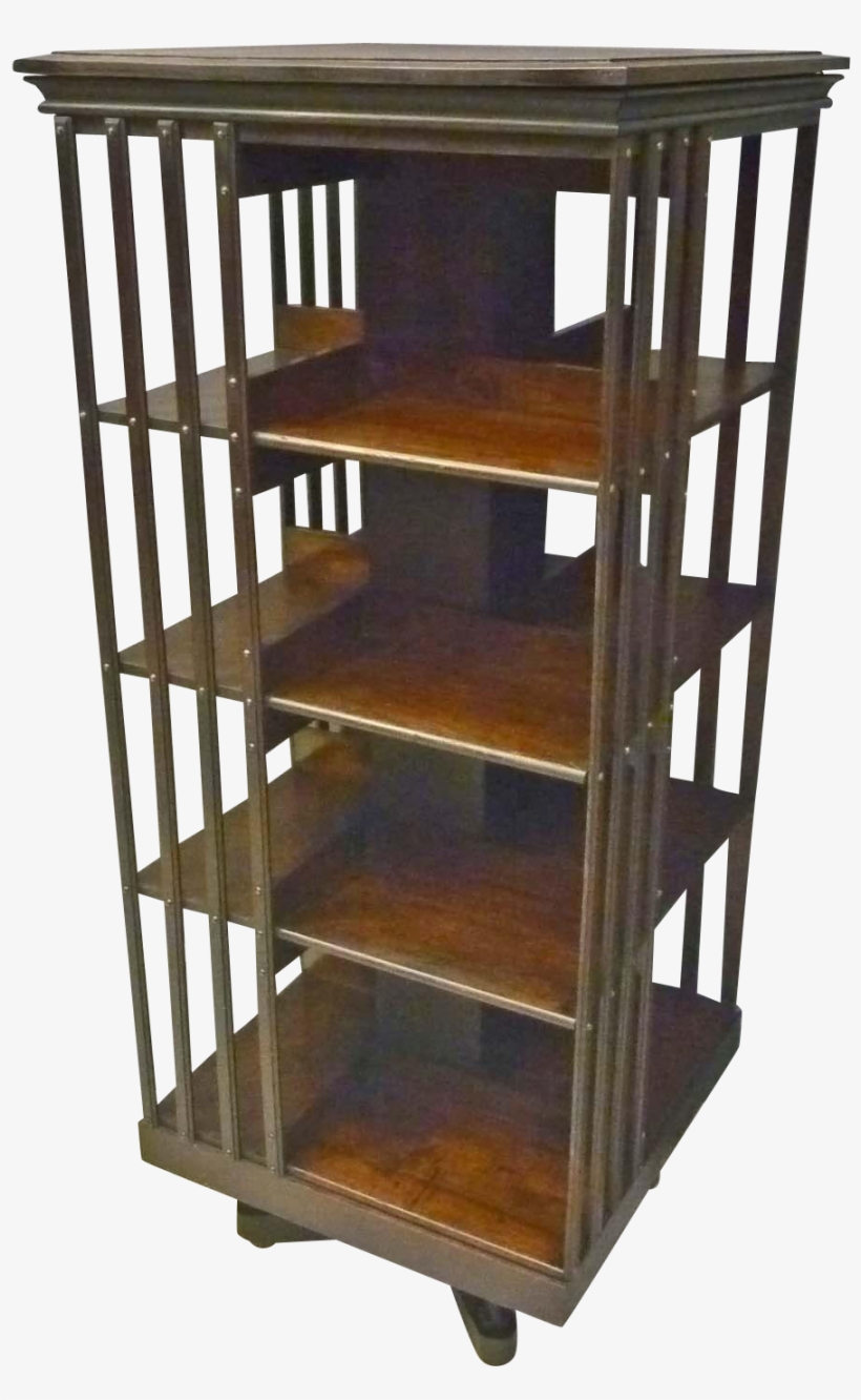 Tall Rotating Bookcase - Shelf, transparent png #7620850