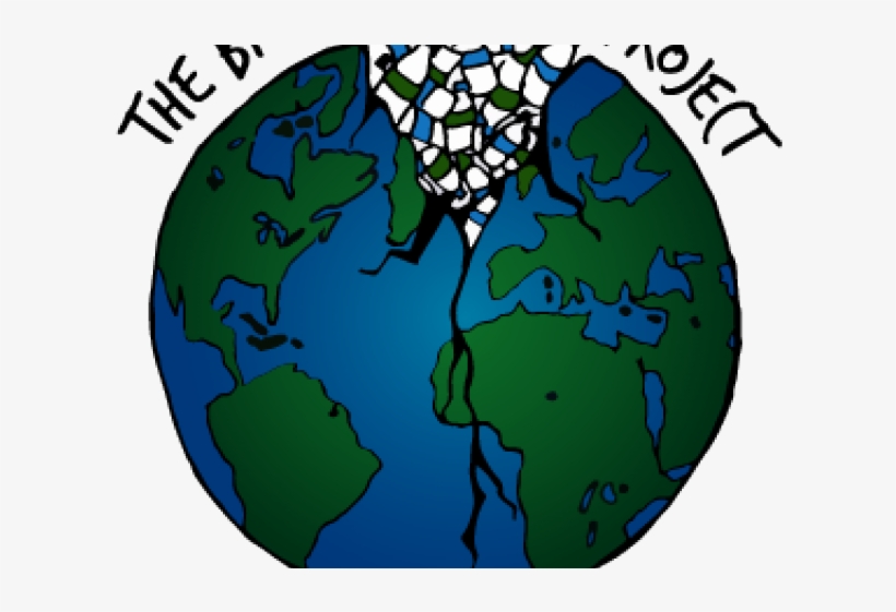 Plastic Clipart Broken Bottle - Earth, transparent png #7622396