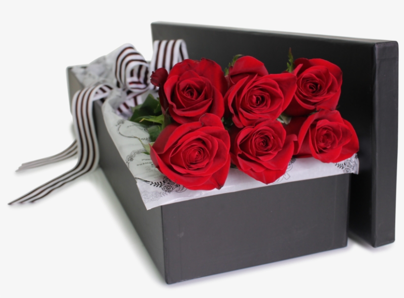 Boxed Red Roses 6 Stem - Valentines Flowers 2018, transparent png #7622688