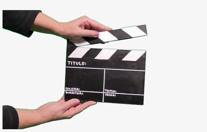 En Este Vídeo Verás Cómo Hacer Una Claqueta De Las - Mano Claqueta Png, transparent png #7622835