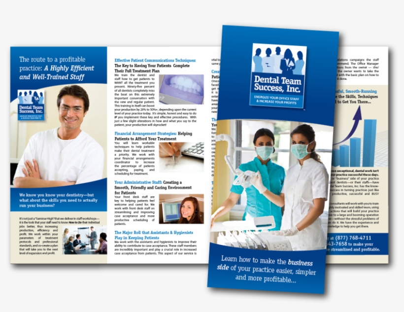 Brochure Design For Dental Team Success In Clearwater, - Products And Services Brochure, transparent png #7622836