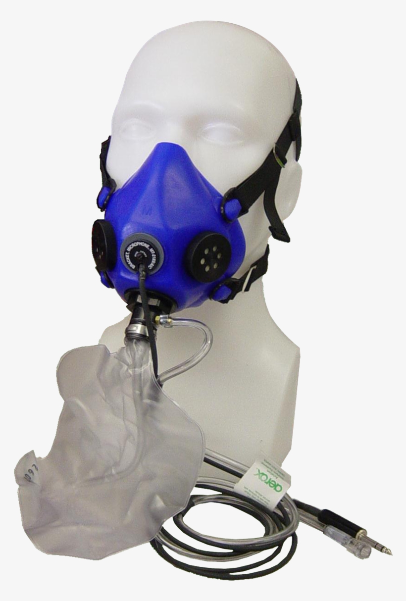 4110 729 2 04, Mask Assembly With Microphone And Fixed - Continuous Flow Oxygen Mask, transparent png #7623020