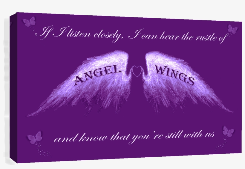 Details About Angel Wings Wall Art Picture 'if I Listen - Christmas Card, transparent png #7623103