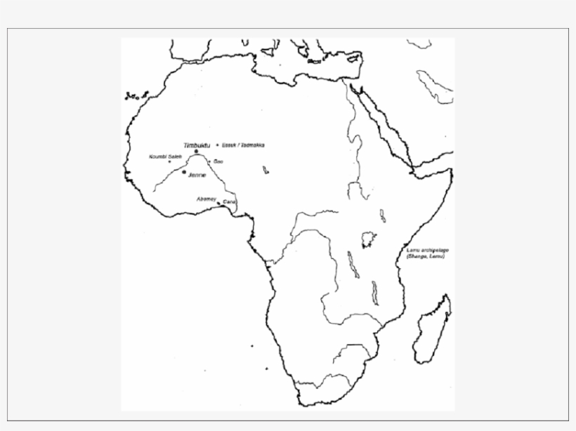 Map Of Africa Showing The Location Of All Sites Mentioned - Atlas, transparent png #7623553