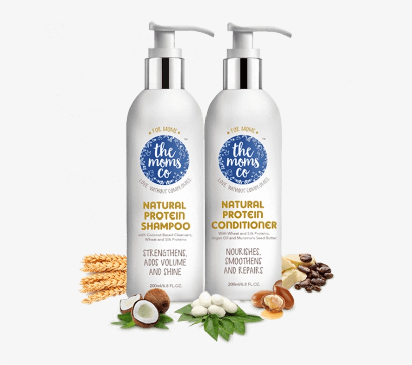 Protein Hair Care Bundle - Moms Co Natural Protein Shampoo, transparent png #7623775