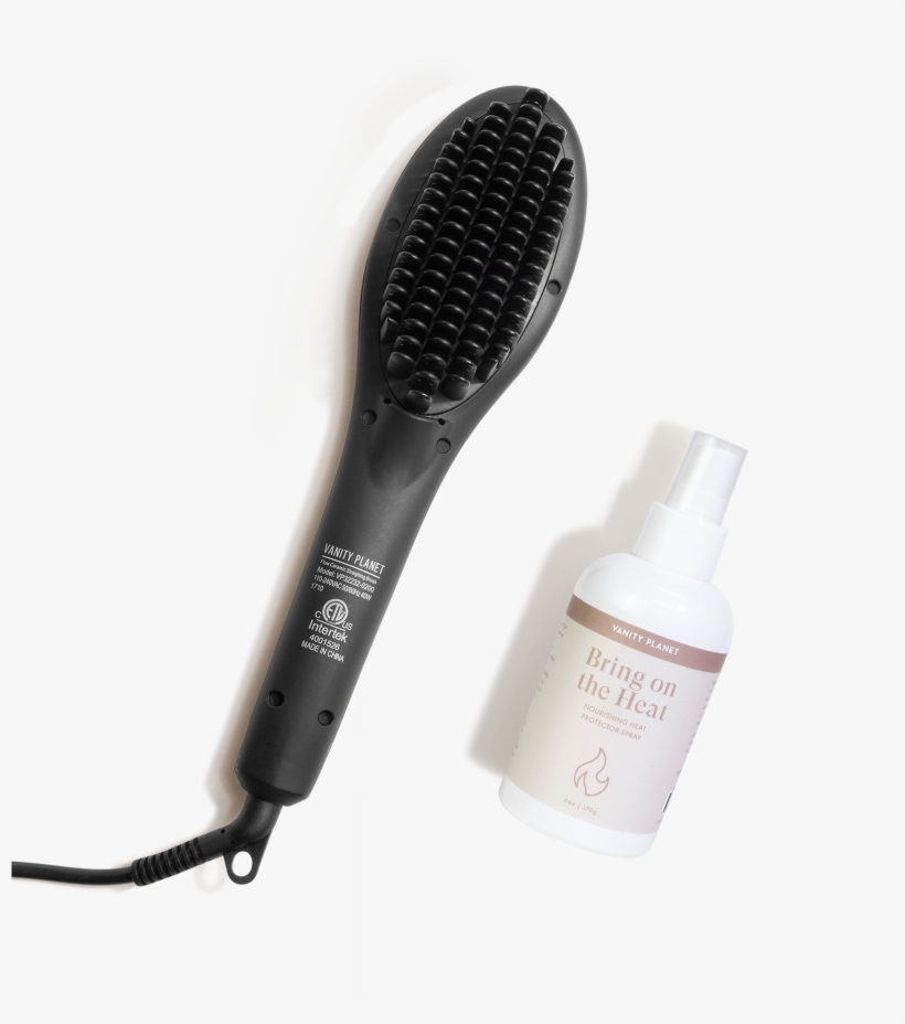 Flow Bring On The Heat - Vanity Planet Flow Ceramic Straightening Brush, transparent png #7623937