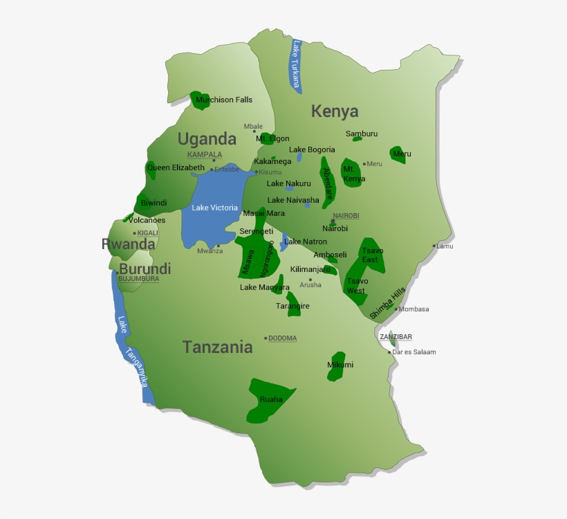 Map Of Our Destinations - Lake Nakuru Masai Mara, transparent png #7624278