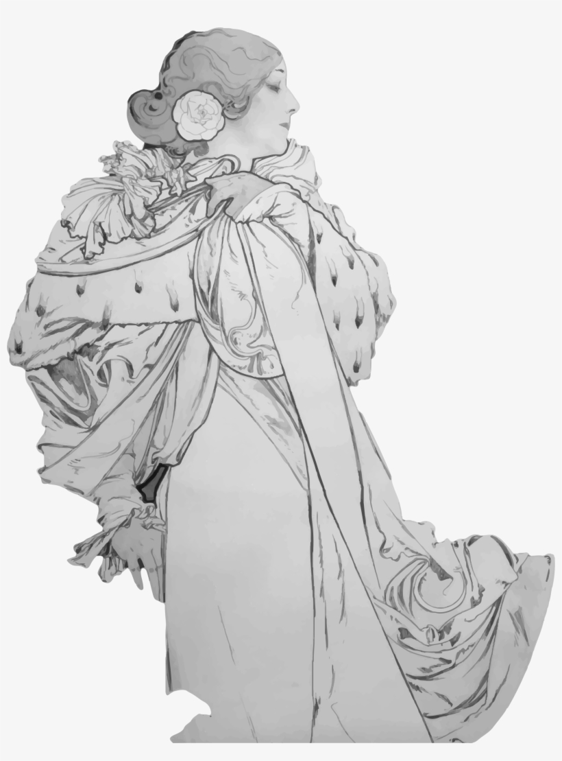 This Free Icons Png Design Of Beautiful Woman Grayscale, transparent png #7624483