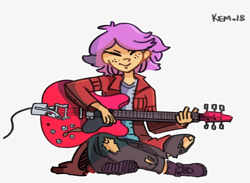 Amity Plays The Guitar - Cartoon, transparent png #7624643