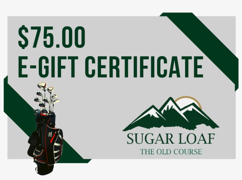 $75 E-gift Certificate - Sugarloaf, transparent png #7624867