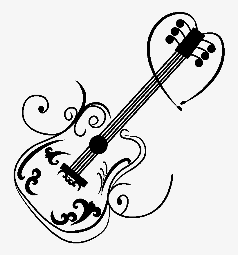 Sticker Musique Guitare Classique Ambiance Sticker - Guitare Musique, transparent png #7625409