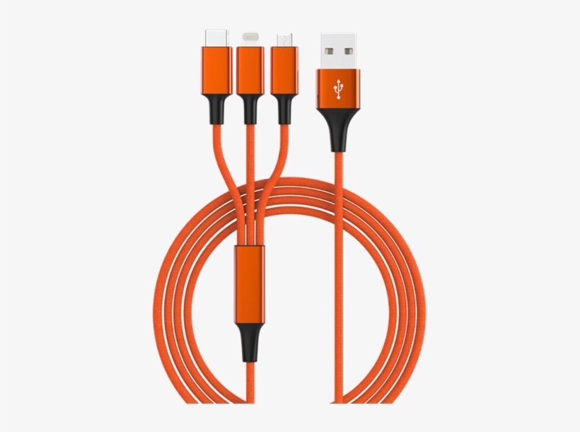 3in1 Usb Smrter Ladekabel - Usb Micro Usb C Lightning, transparent png #7625558