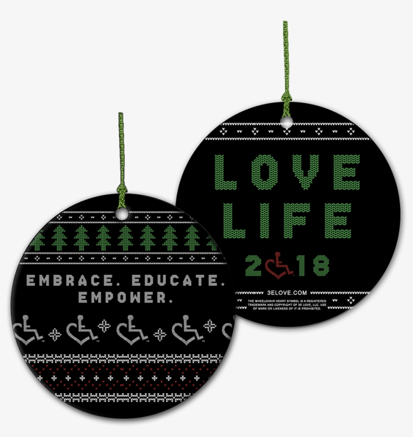 The 2018 3e Love Holiday Ornament - Number, transparent png #7626020