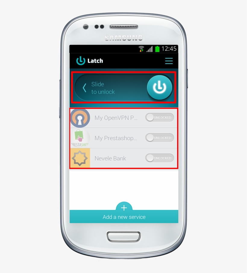Locking All The Paired Services When "latchon" Is Activated - Smartphone, transparent png #7626240