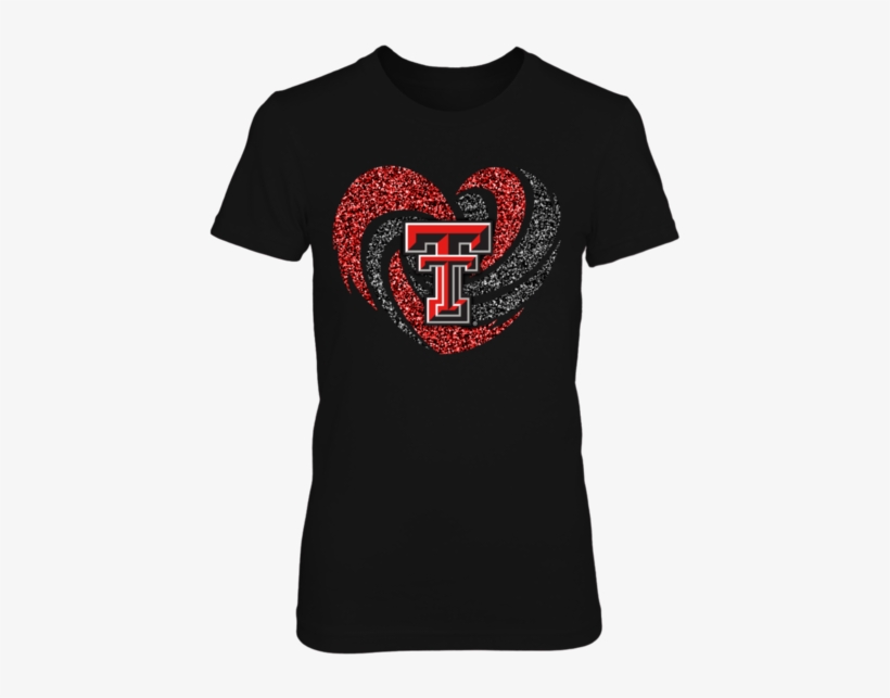 Texas Tech Red Raiders Sparkle Hurricane Heart Shirt - Texas Tech, transparent png #7627140