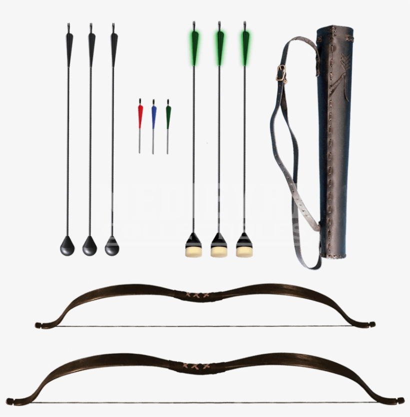Ready For Battle Bow With Arrows And Quiver - Medivalbow And Arrows, transparent png #7627632