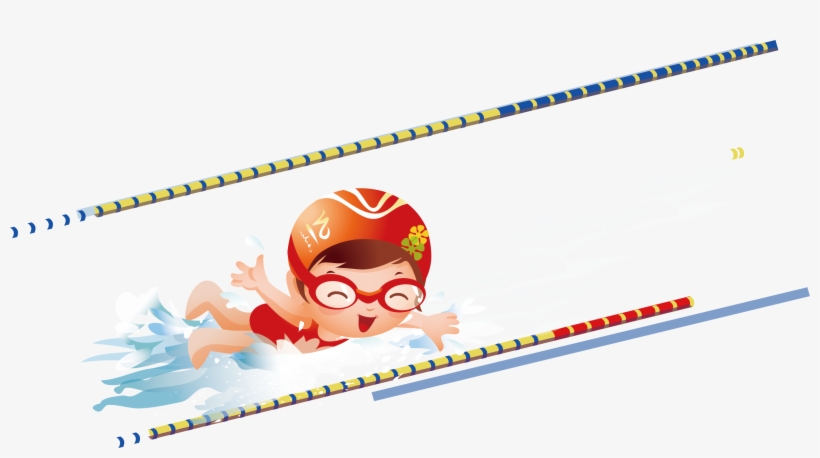 Clipart Swimming Line Art - Natacion Niños Vector, transparent png #7627896