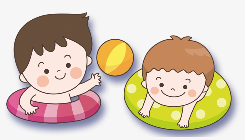 Child Swimming Clipart - Babies Swimming Clipart, transparent png #7628001
