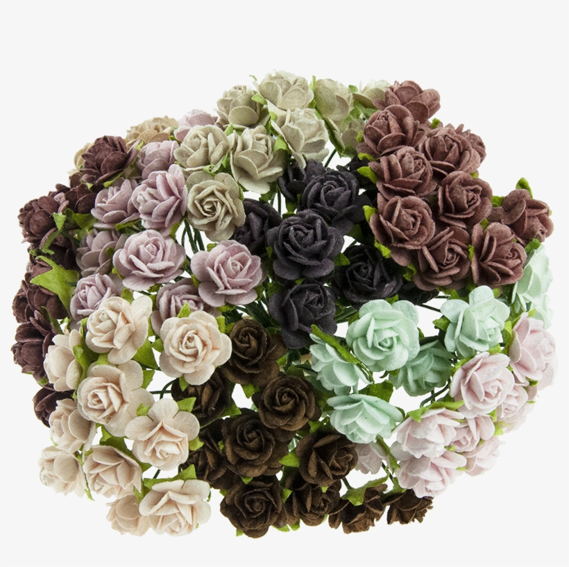 Mixed Vintage Mulberry Paper Open Roses - Garden Roses, transparent png #7628940