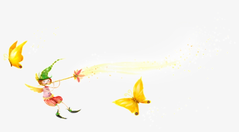 Fairytale Butterfly Fairy Pattern Design - Illustration, transparent png #7629157