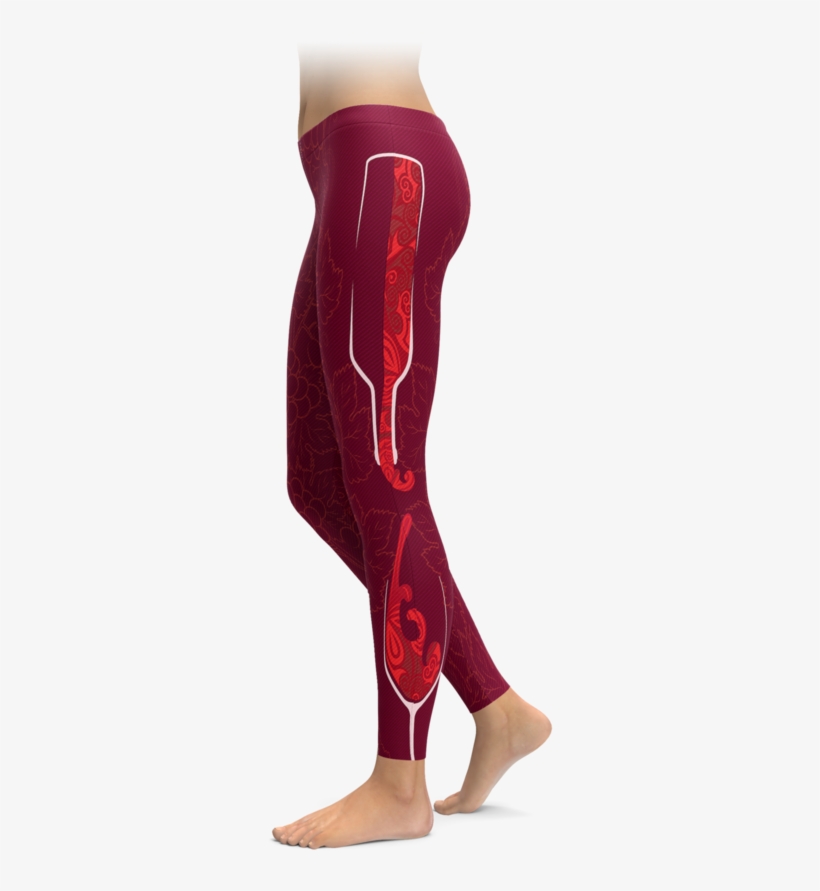 Pouring Wine Leggings - Powered By Plants Leggings, transparent png #7629256