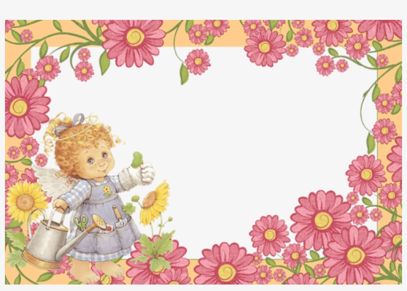 Free Png Best Stock Photos Cute Little Angel With Flowers - Cute Angel Frames Png, transparent png #7629756