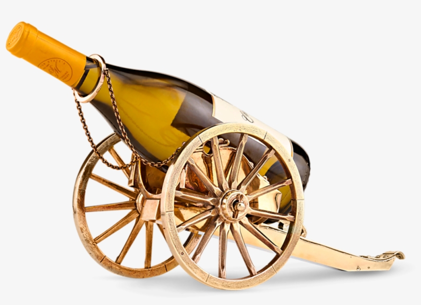 Silver Gilt French Wine Trolley - Cannon, transparent png #7629823