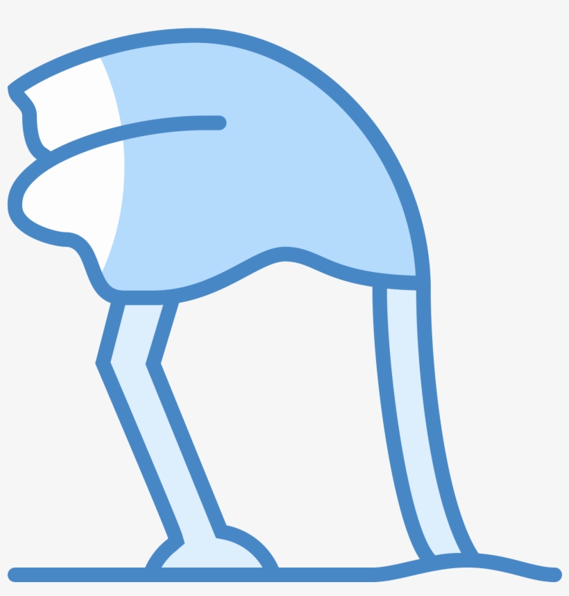 Ostrich Head In Sand Icon - Ostrich Icons, transparent png #7629904