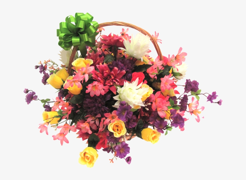 Arreglo De Flores En Canasta - Bouquet, transparent png #7630111