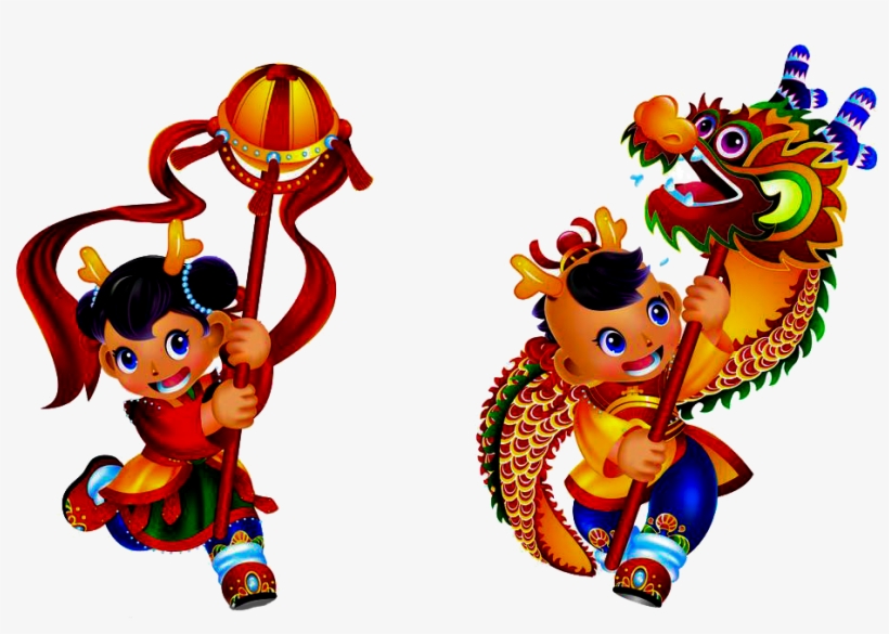 Chinese New Year Lion Dance Cartoon, transparent png #7630708