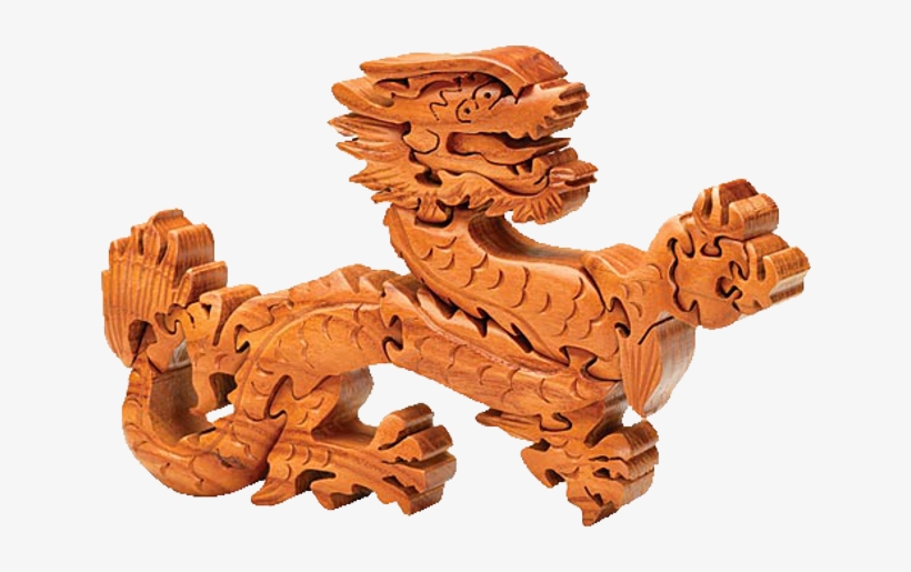 Wooden Dragon Sculpture Puzzle - 3d Wood Puzzle Dragon, transparent png #7630903