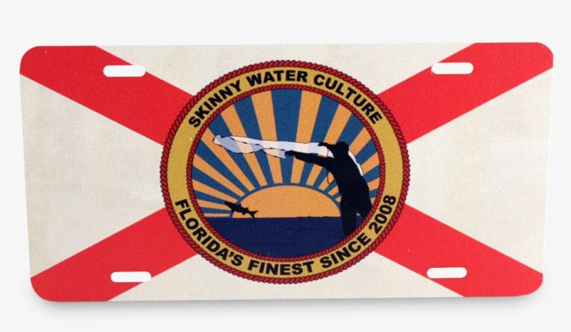 Skinny Water Culture Cracker Flag License Plate - Skinny Water Culture Flag, transparent png #7631073
