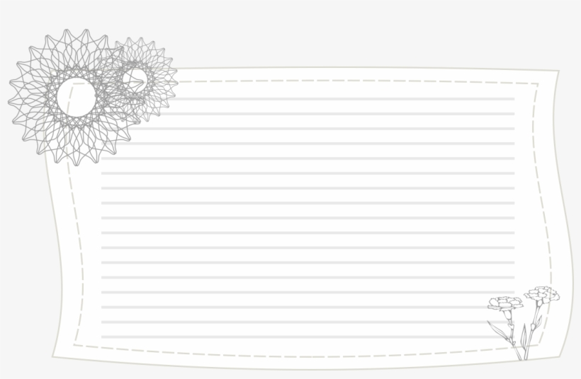 Flower Fresh Border Text Png And Psd - Paper, transparent png #7631160