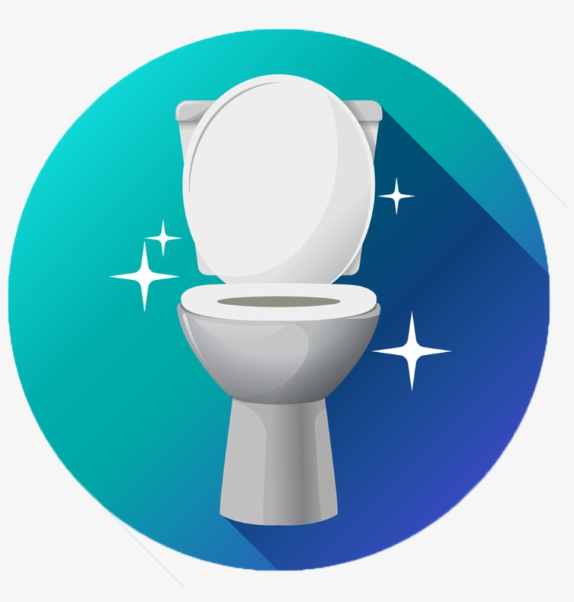 Vector Toilet - Sparkling Clean Toilet Bowl, transparent png #7631361