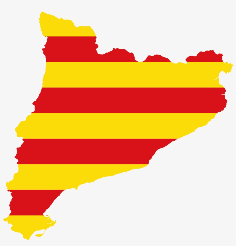 Catalonia Flag Map, transparent png #7631462