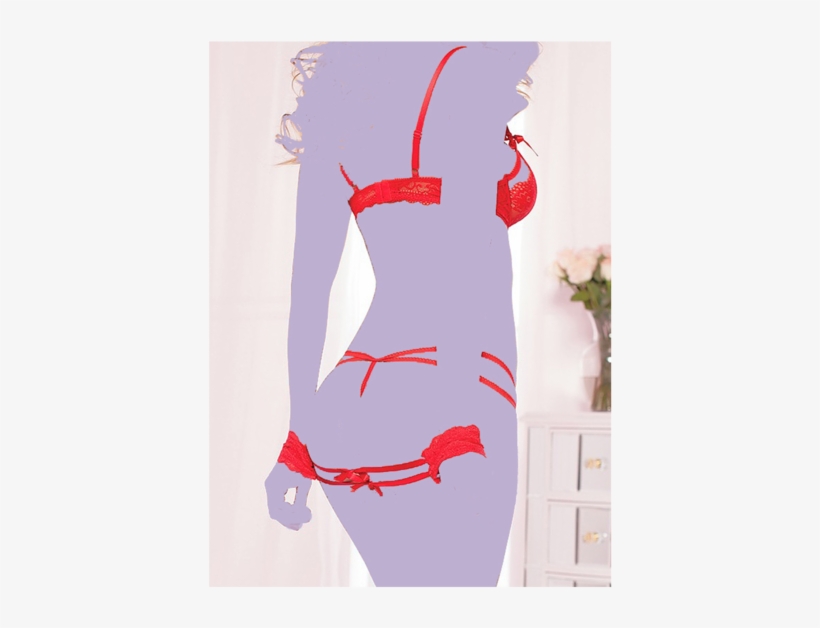 Lace Teddy With Wrist Cuffs - Bikini, transparent png #7631696