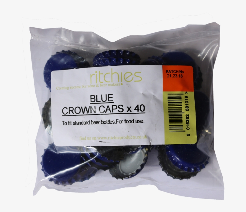 40 Blue Crown Caps - Cable, transparent png #7631703