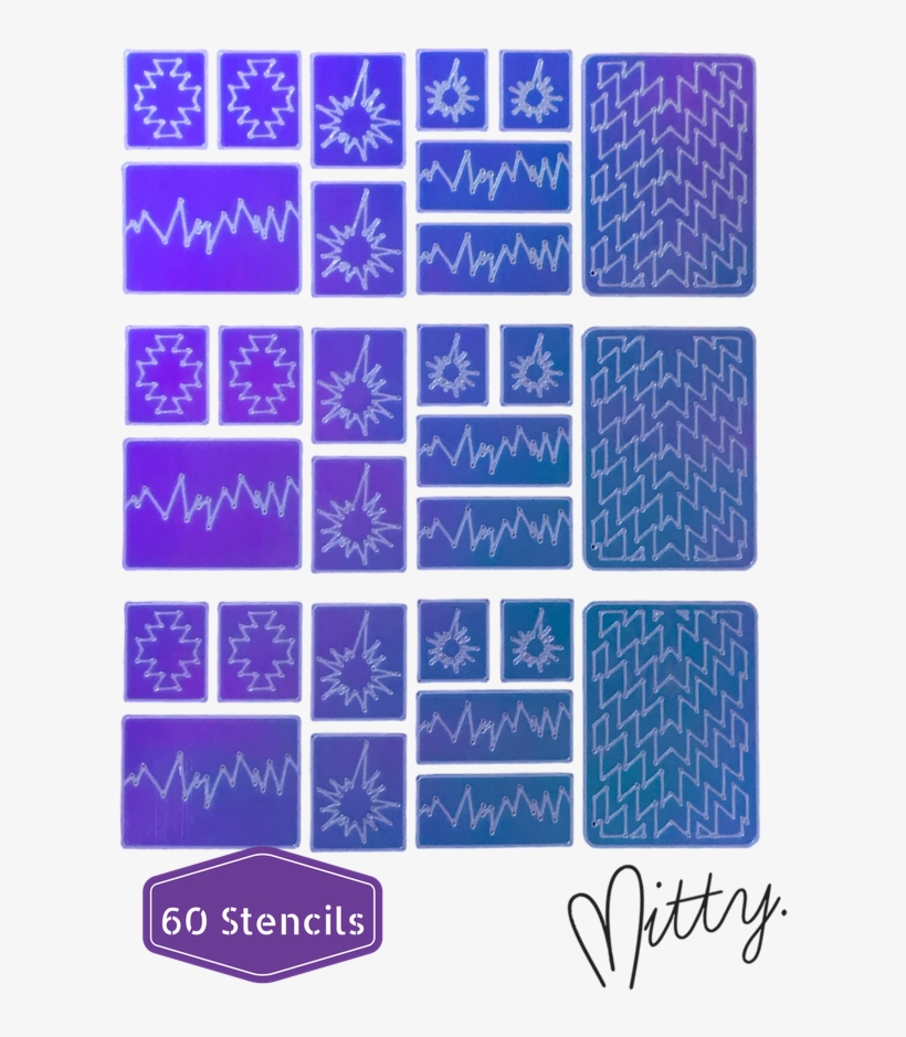 Nail Art Vinyl Stencil - Tile, transparent png #7632266