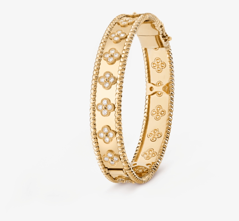 Perlée Clovers Bracelet, Small Model, - Van Cleef & Arpels Perlée Clovers Bracelet Woman, transparent png #7633886