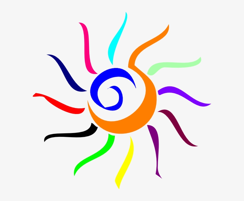 Colorful Sun Clip Art - Sun Colorful, transparent png #7635549
