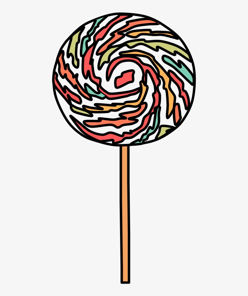 Lollipop, Large, Swirl, Pastel Colors, White, Png - Lollipop, transparent png #7635779