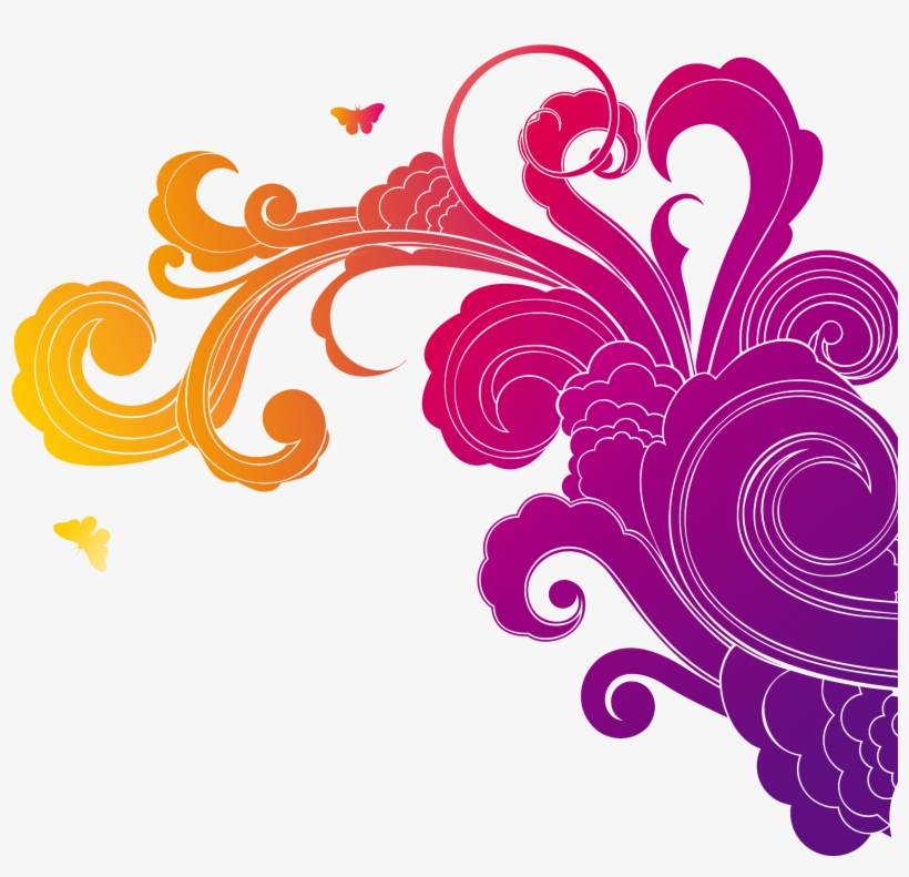 Sticker Border Decoration Colorful Swirl Stickers Png - Vector Graphics, transparent png #7635829