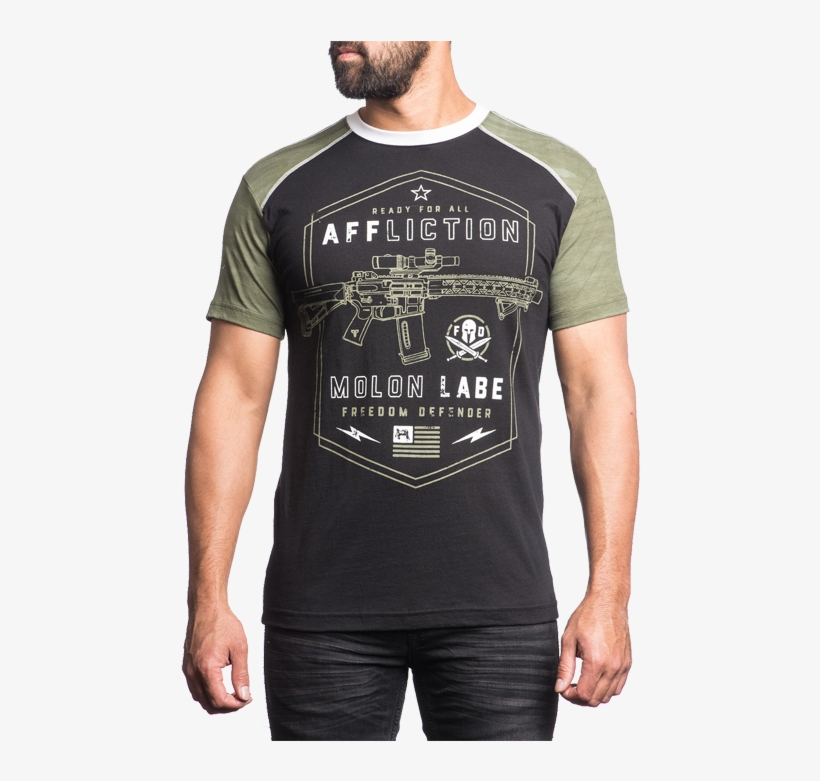 Футболка Affliction Molon Labe - Affliction, transparent png #7635896