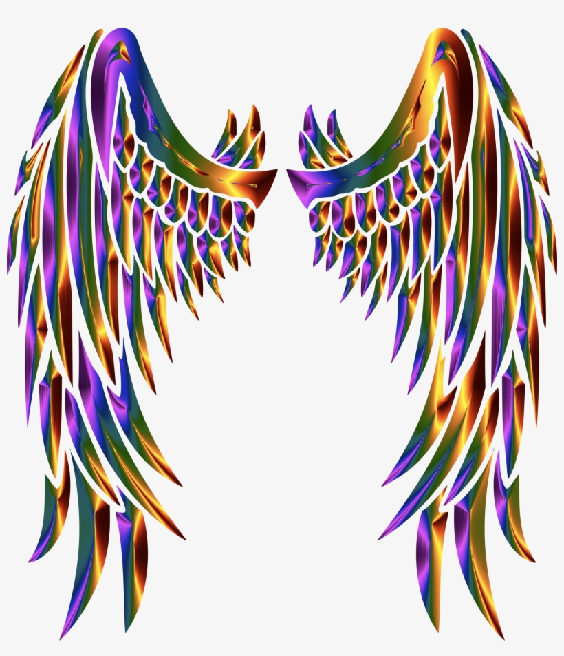 Clipart Chromatic Angel Wings Within Angel Wings Clipart - Angel Wings Transparent Hd, transparent png #7636288