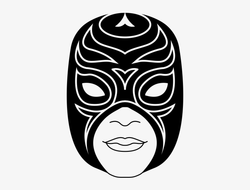 Wrestling Mask Rubber Stamp - Luchador Mask Transparent, transparent png #7636366